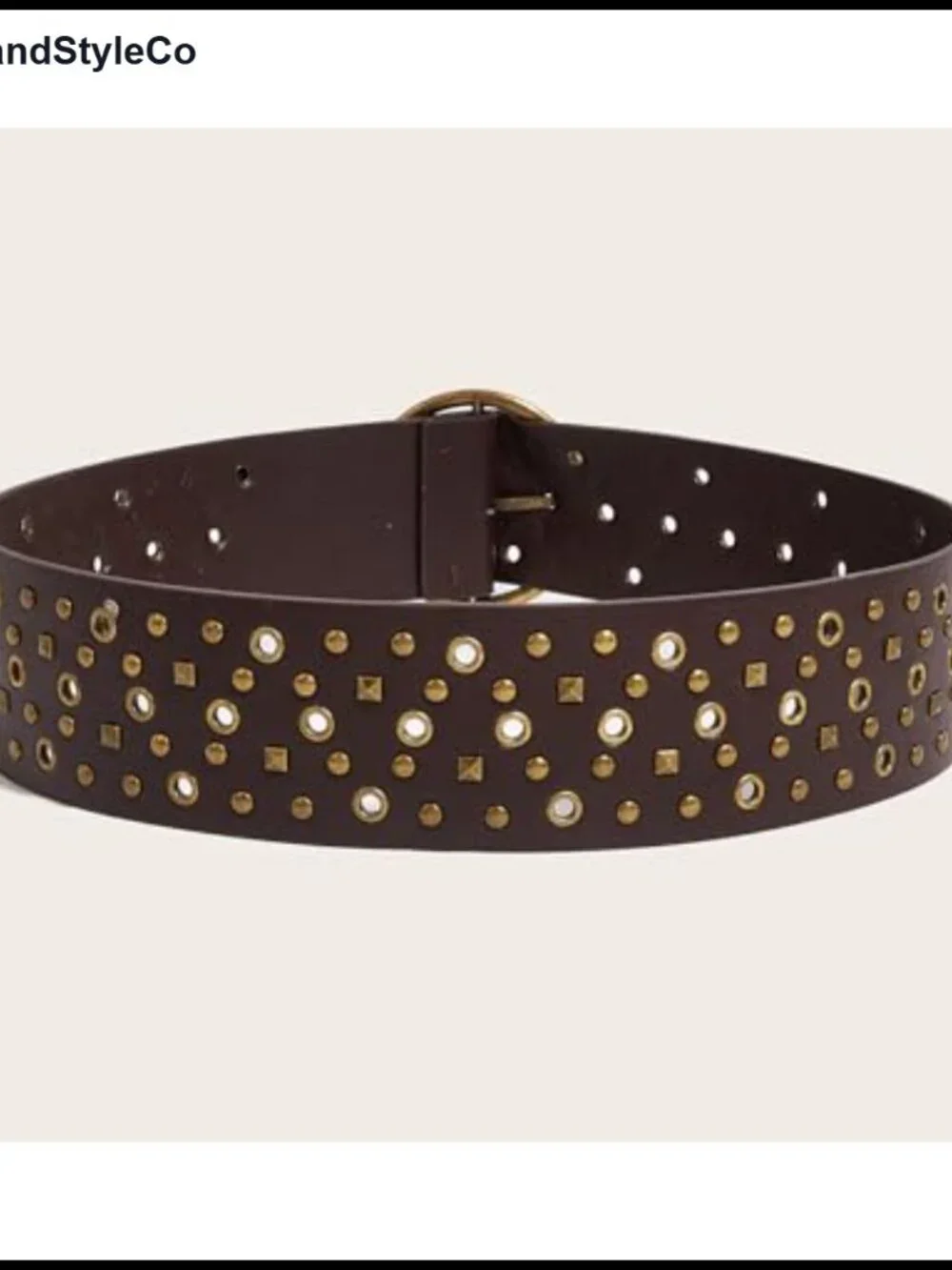Wide Studded Chunky Belt PU Leather Boho Concho Belt Women Western Punk Waist